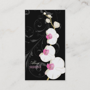 PixDezines orchid+swirls/diy colours Business Card