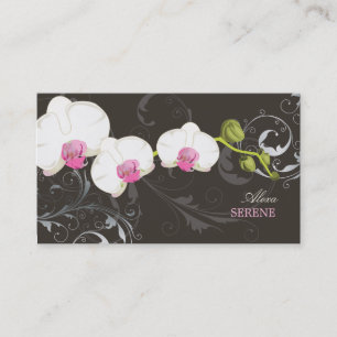 PixDezines orchid+swirls/diy colours Business Card