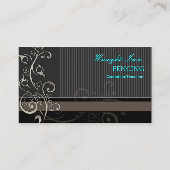 PixDezines Ornamental Swirls + pinstripes Business Card (Front)