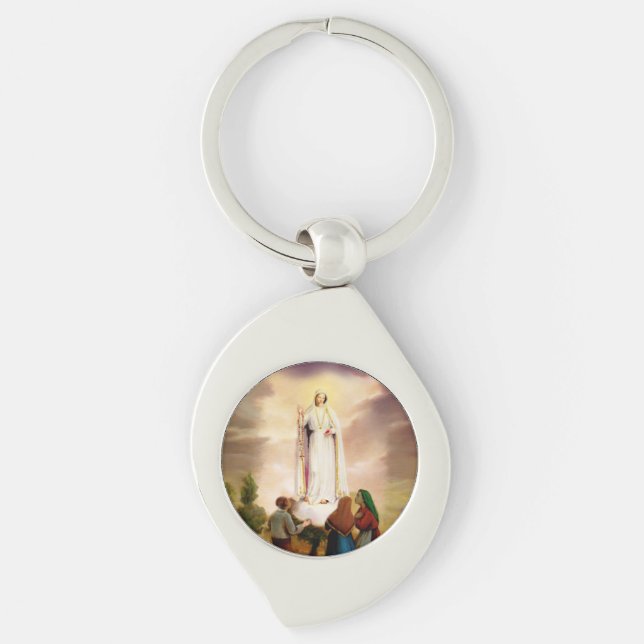 PixDezines Our Lady of Fatima Key Ring (Front)