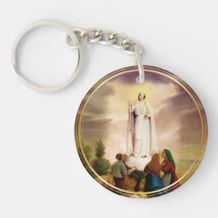 PixDezines Our Lady of Fatima Key Ring