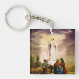 PixDezines Our Lady of Fatima Key Ring
