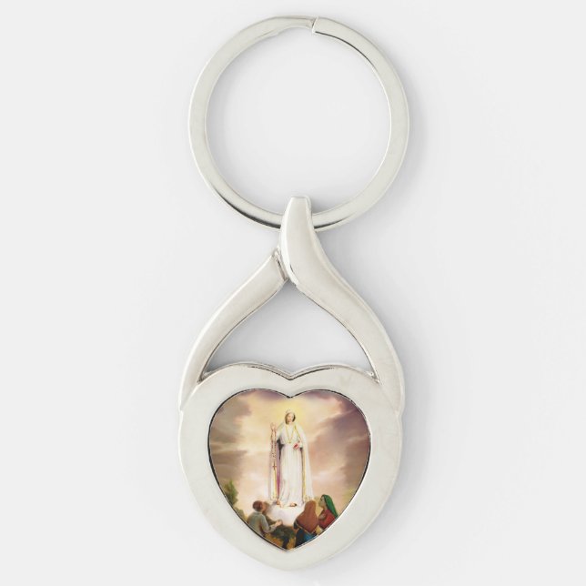 PixDezines Our Lady of Fatima Key Ring (Front)