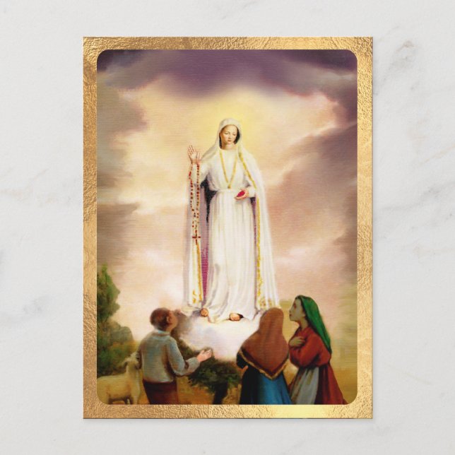 PixDezines Our Lady of Fatima Postcard (Front)