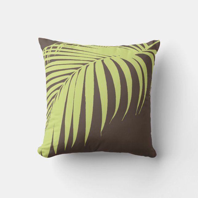 PixDezines palm fronds/DIY background colours Cushion (Front)