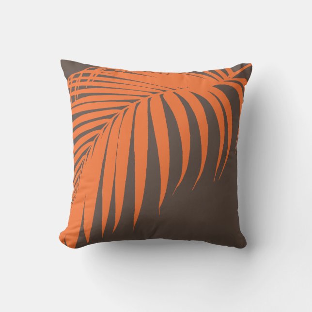 PixDezines palm fronds/DIY background colours Cushion (Front)