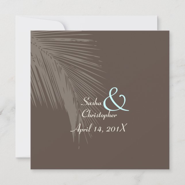 PixDezines palm fronds silhouette/DIY colours Invitation (Front)
