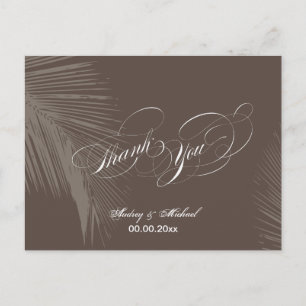 PixDezines Palm Fronds Thank you/DIY colour!! Postcard