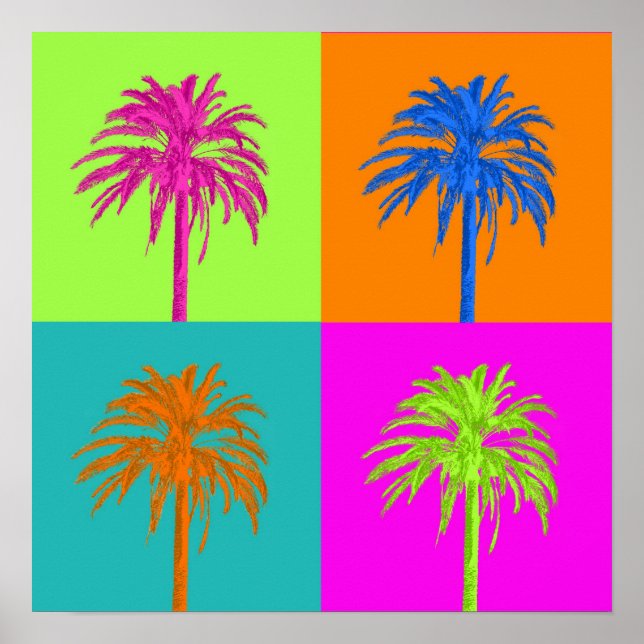 PixDezines Palm Trees Poster (Front)
