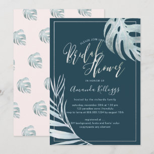 PixDezines Palms+Platinum Bridal Shower Invitation
