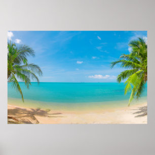 PixDezines Paradise/Panoramic View Tropical Island Poster