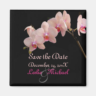 PixDezines Peach Orchid, Save the Date Magnet