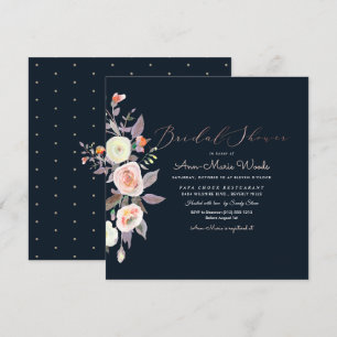 PixDezines Peaches+Cream Watercolor Bridal Shower Invitation