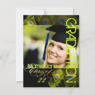 PixDezines Peacock, 2012 Graduation,diy background Invitation