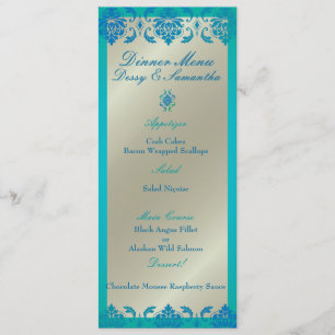 PixDezines peacock blue vendome damask, Menu