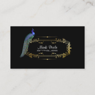 PixDezines peacock diy background/filigree swirls Business Card