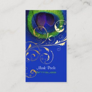 PixDezines Peacock eye/cobalt+emerald Business Card