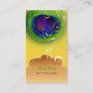 PixDezines Peacock eye+filigree swirls Business Card