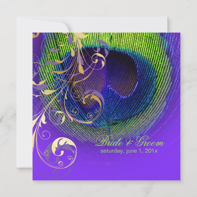 PixDezines Peacock Eye+filigree swirls/diy event! Invitation (Front)