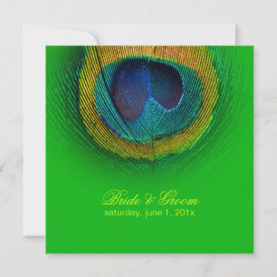 PixDezines Peacock Eye/neon green/diy Invitation