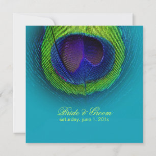 PixDezines Peacock Eye/teal/diy text Invitation