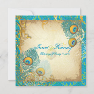 PixDezines peacock feather/aqua/turquoise