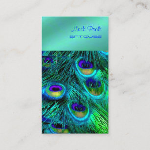 PixDezines Peacock feather Business Card