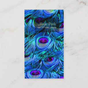 PixDezines Peacock Feather Business Card