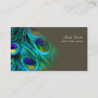 PixDezines peacock feather/psychedelic Business Card