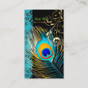 PixDezines Peacock+filigree+lace/diy background Business Card
