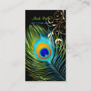PixDezines Peacock+filigree swirls/diy background Business Card