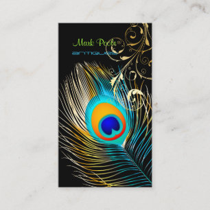 PixDezines Peacock+filigree swirls/diy background Business Card