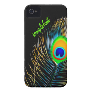 PixDezines peacock plume/ diy background colours iPhone 4 Cover