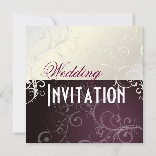 PixDezines Pearly Swirls Invitation (Front)
