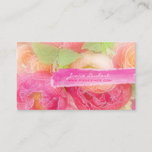 PixDezines peonies bouquets/diy background Business Card