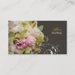 PixDezines peonies bouquets/diy background Business Card