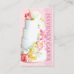 PixDezines peonies wedding cake/diy background Business Card