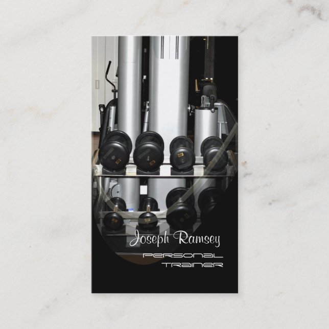 PixDezines Personal Trainer Business Card (Front)