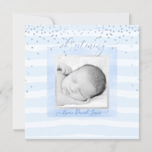 PixDezines Photo Christening Watercolor DIY Colour Invitation