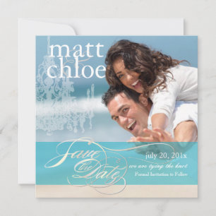 PixDezines Photo Save Date, DIY custom colour Save The Date