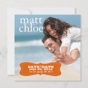 PixDezines Photo Save Date, DIY custom colour Save The Date