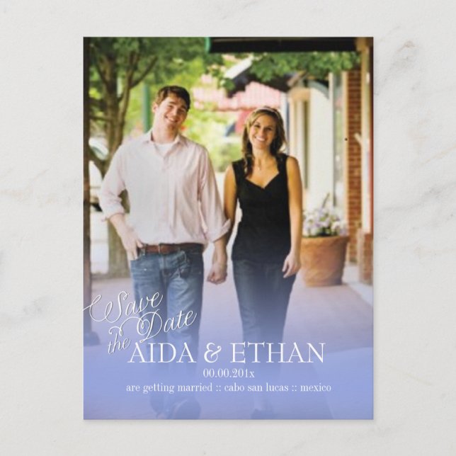 PixDezines photo/save the date Announcement Postcard (Front)