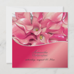 PixDezines Pink Calla lily/wedding Invitations