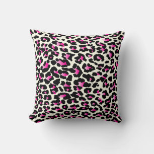 PixDezines pink cheetah diy background colours Cushion