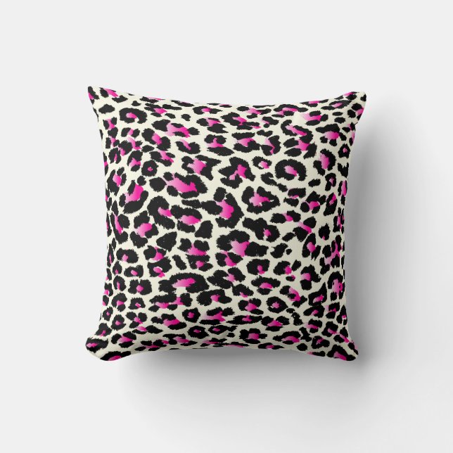 PixDezines pink cheetah diy background colours Cushion (Front)