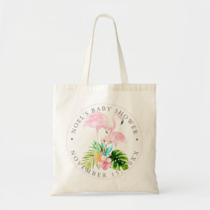 PixDezines Pink Flamingo Baby Shower Tote Bag