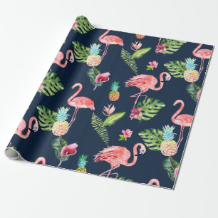 PixDezines PINK FLAMINGOS DIY BACKGROUND Wrapping Paper