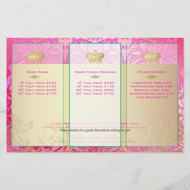 PixDezines pink flora damask Flyer (Front)