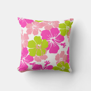PixDezines pink hibiscus leis/diy background Cushion