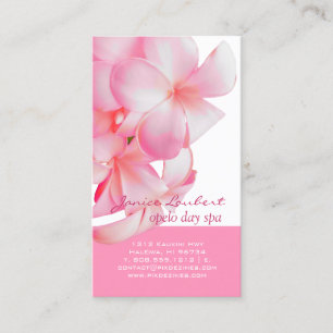 PixDezines PINK KONA PLUMERIAS Business Card